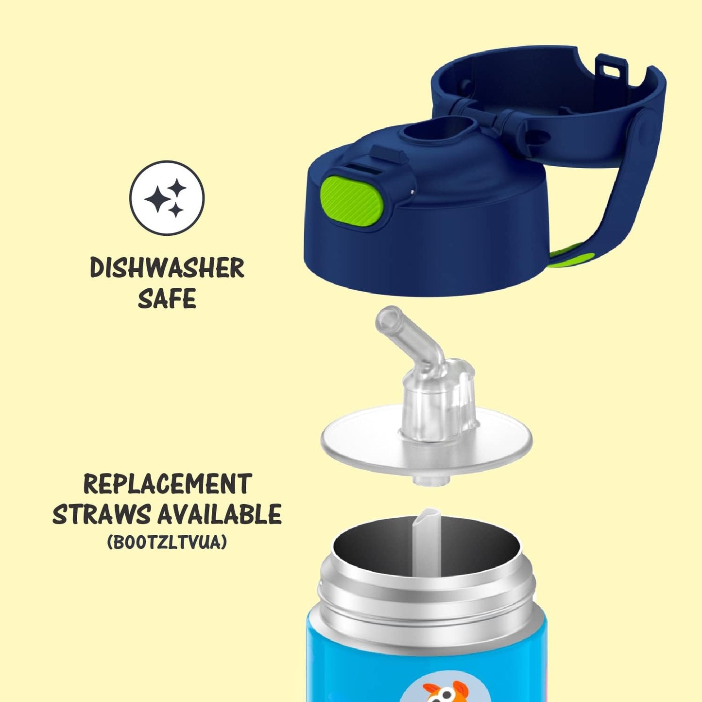 THERMOS FUNTAINER Water Bottle with Straw