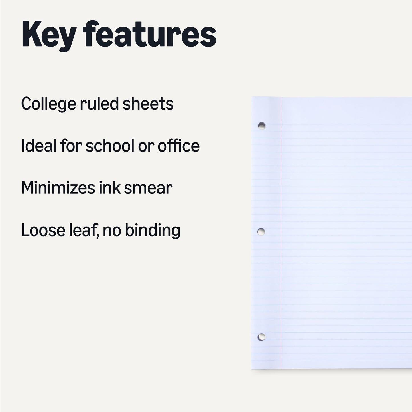 Amazon Basics Loose Leaf – 150 Sheets