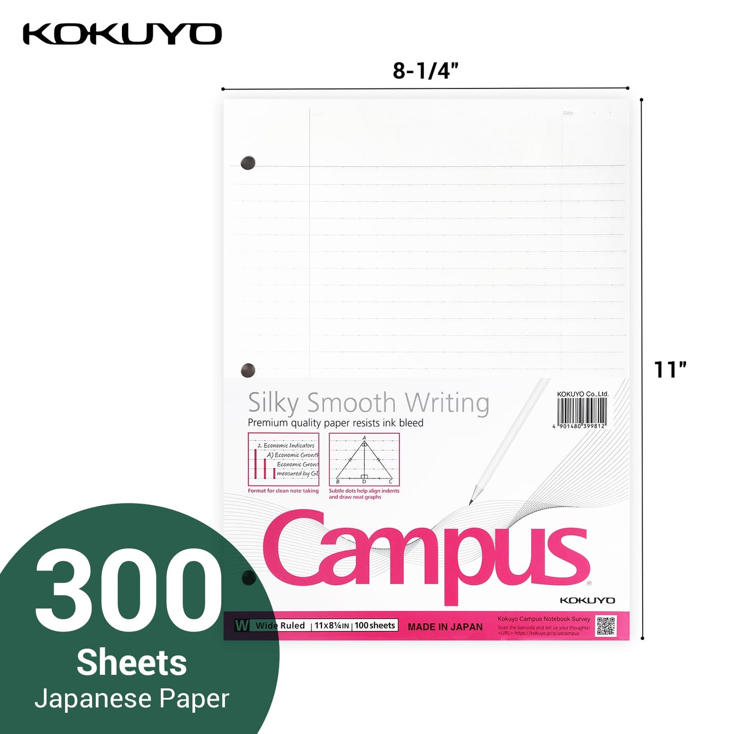 Kokuyo Loose Leaf Paper 100ct
