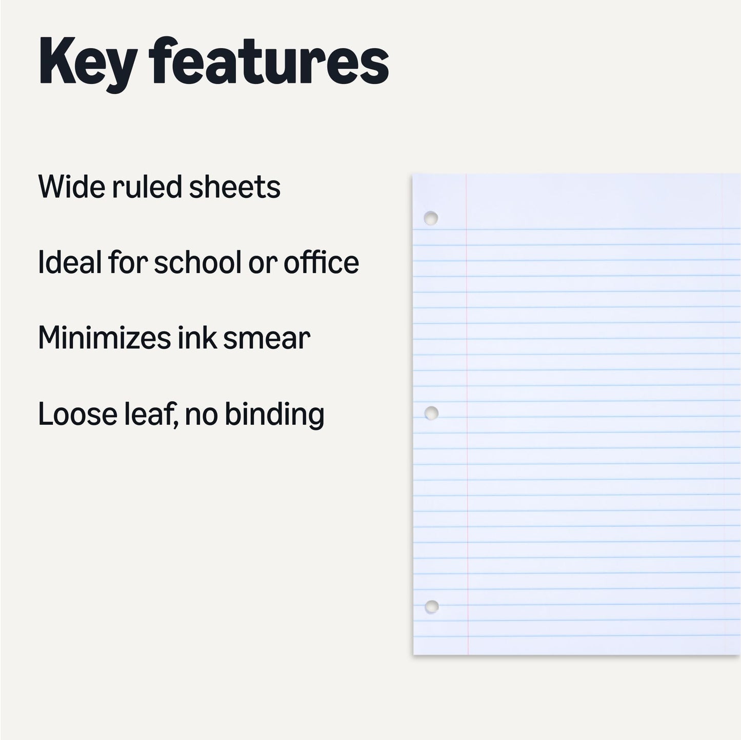 Amazon Basics Loose Leaf – 150 Sheets