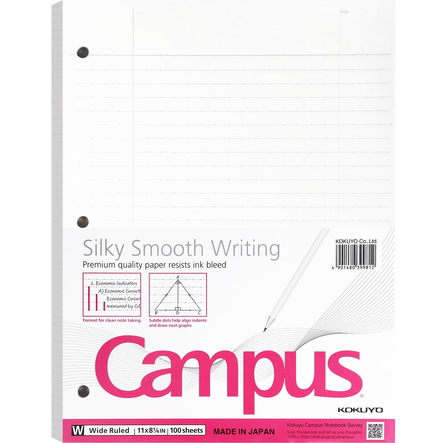 Kokuyo Loose Leaf Paper 100ct