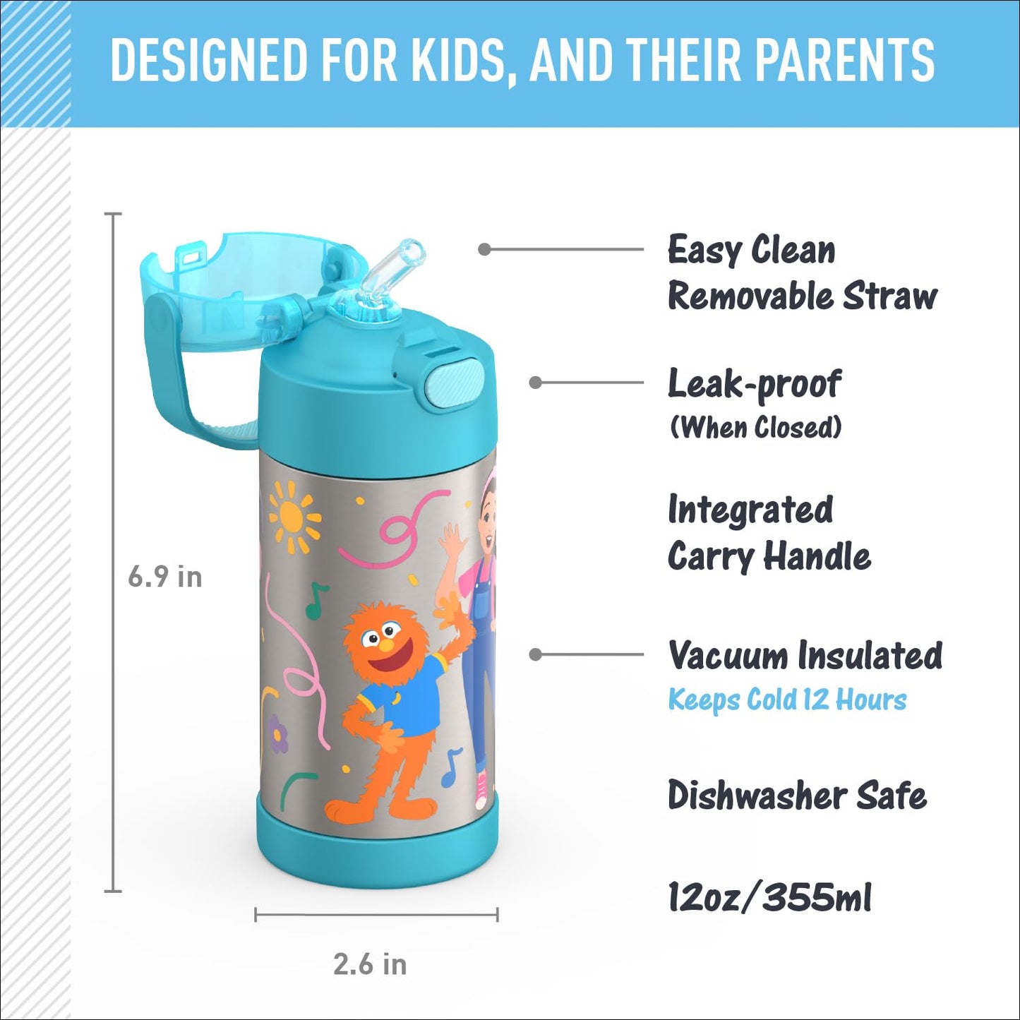 THERMOS FUNTAINER Water Bottle with Straw