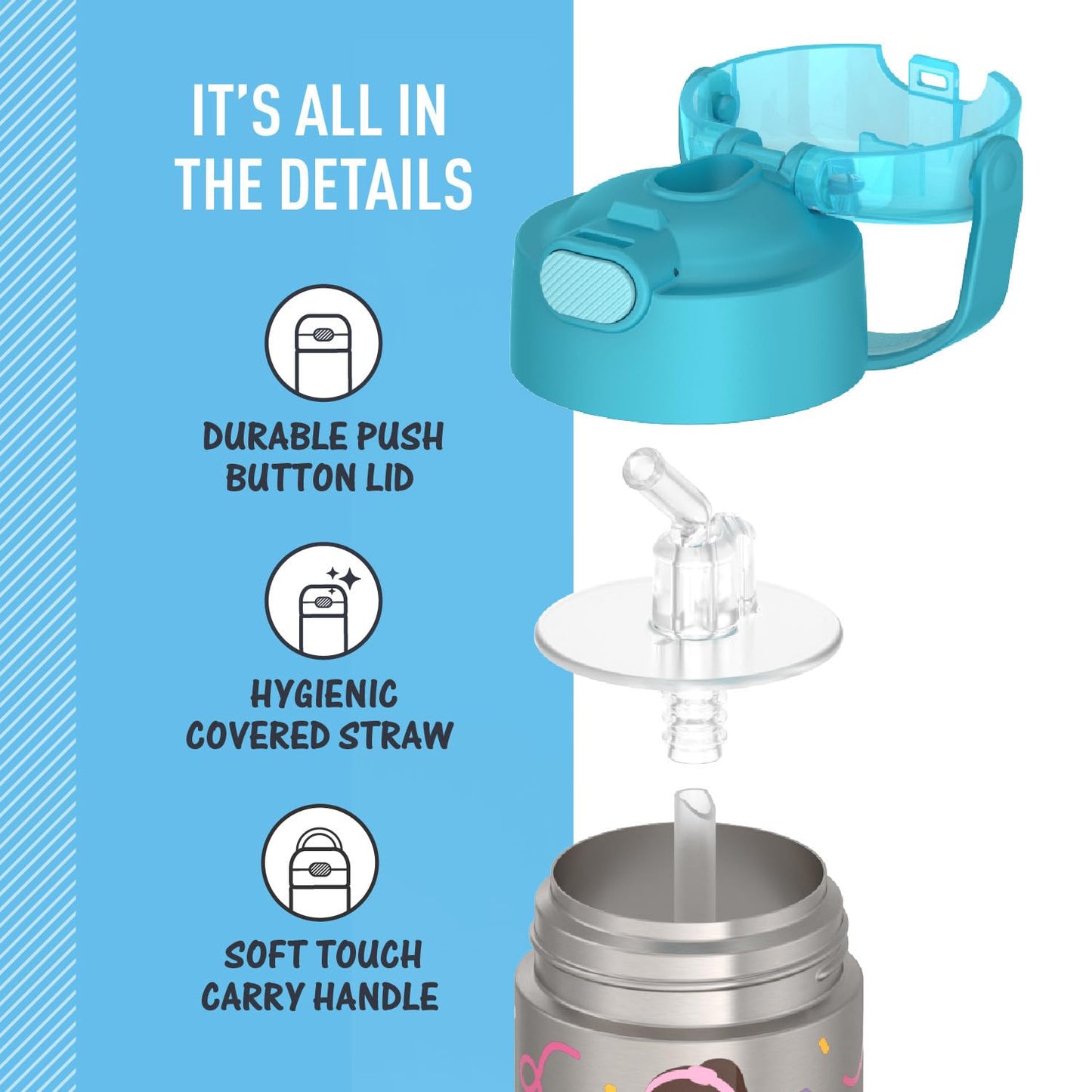 THERMOS FUNTAINER Water Bottle with Straw