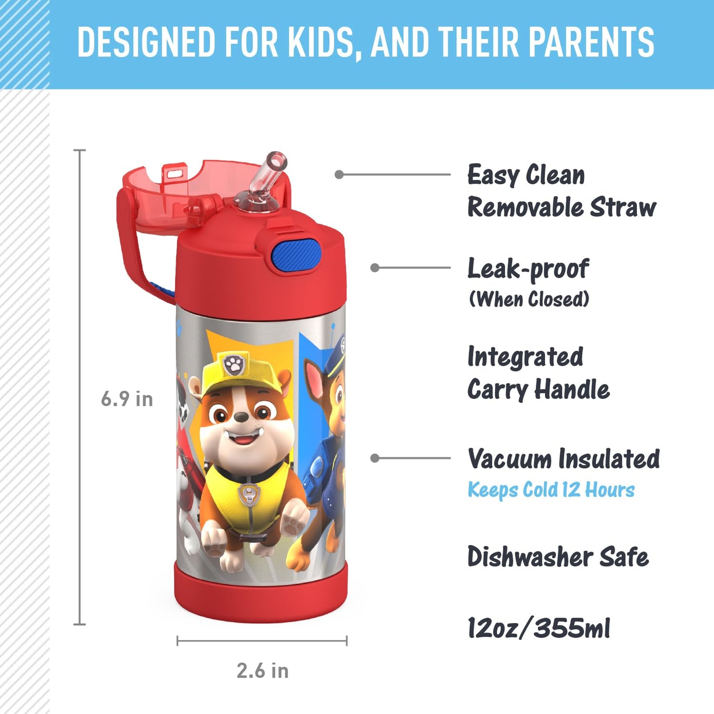 THERMOS FUNTAINER Water Bottle with Straw