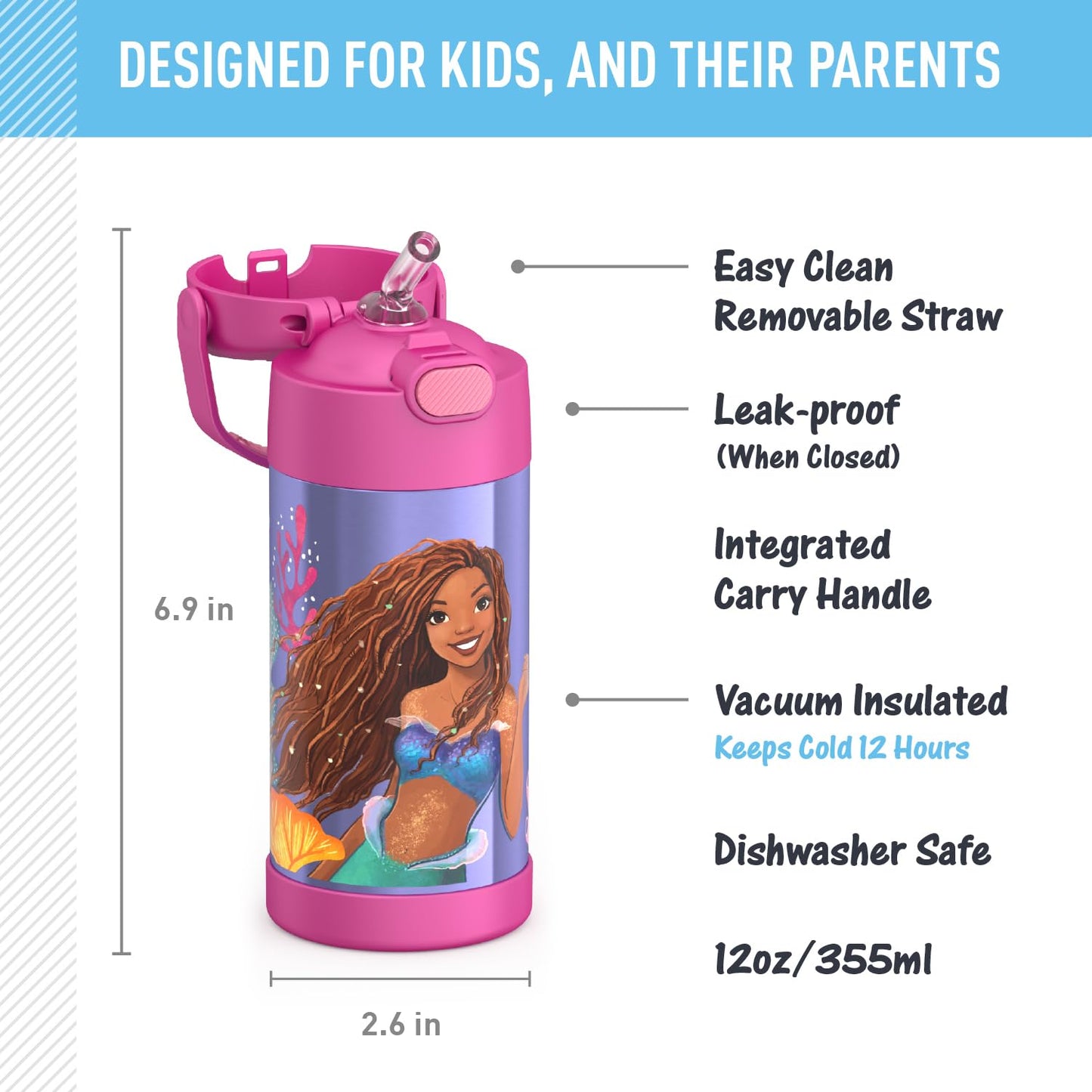 THERMOS FUNTAINER Water Bottle with Straw