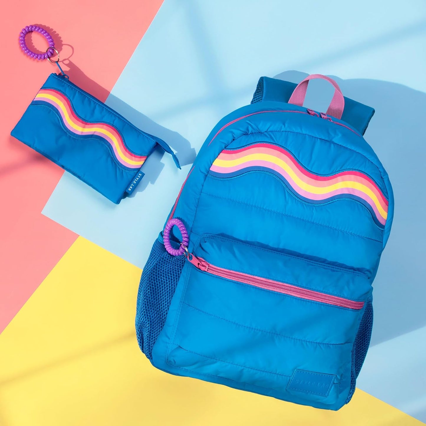 Kids Rainbow Backpack with Pencil Pouch