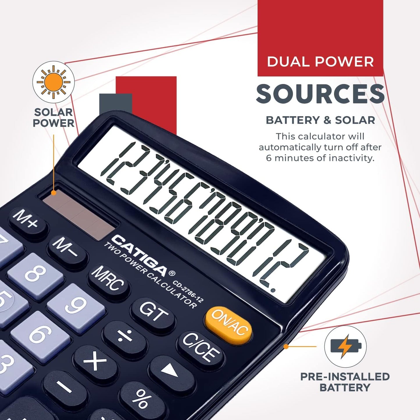 CATIGA 12-Digit Desktop Calculator