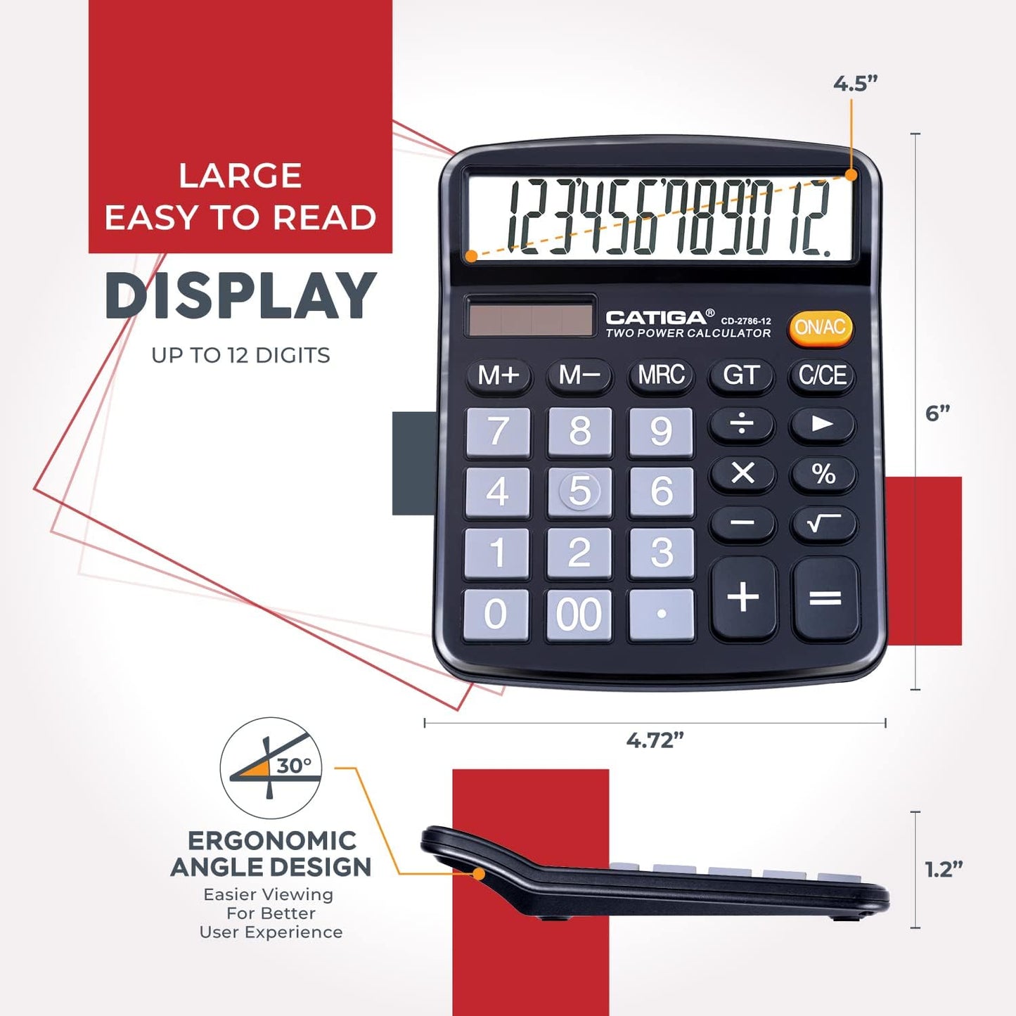 CATIGA 12-Digit Desktop Calculator