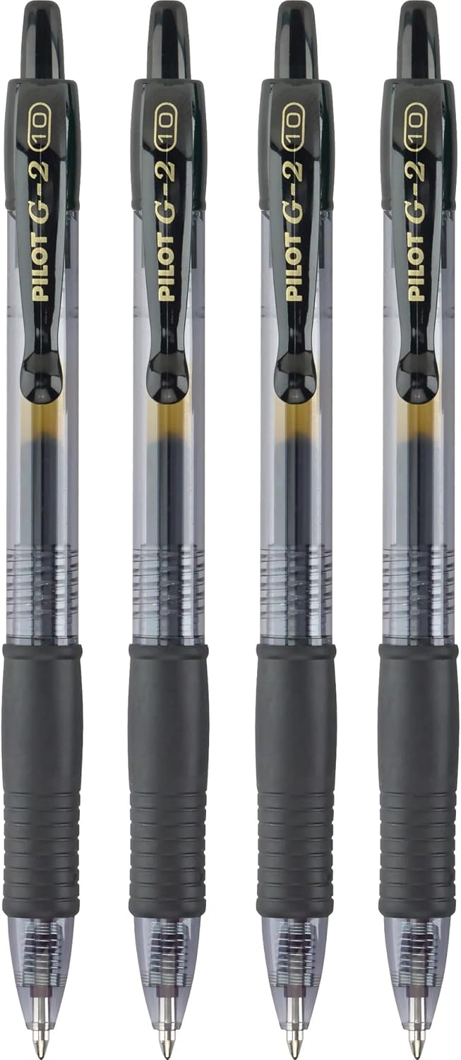 Pilot G2 Gel Pens 1mm – Black, 4 Pack