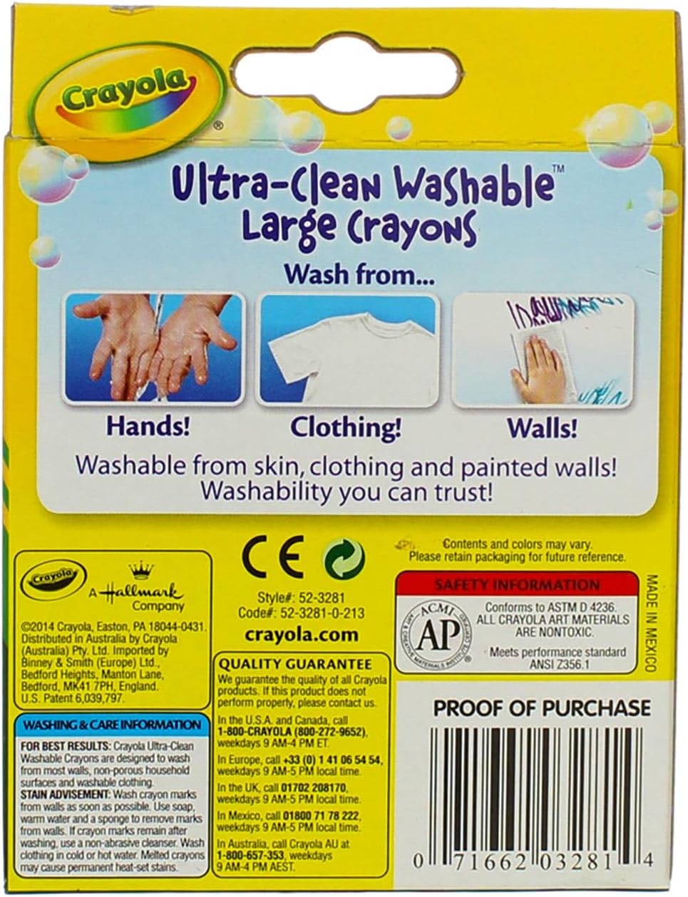 Crayola Large Washable Crayons 16ct, 2pk