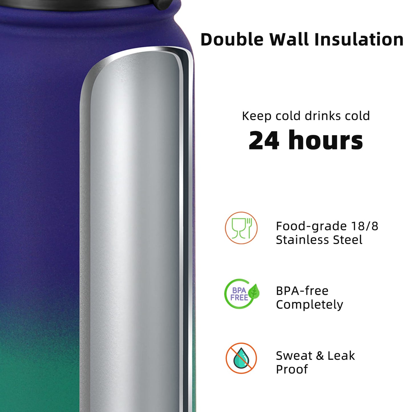 Fanhaw 20oz Insulated Water Bottle