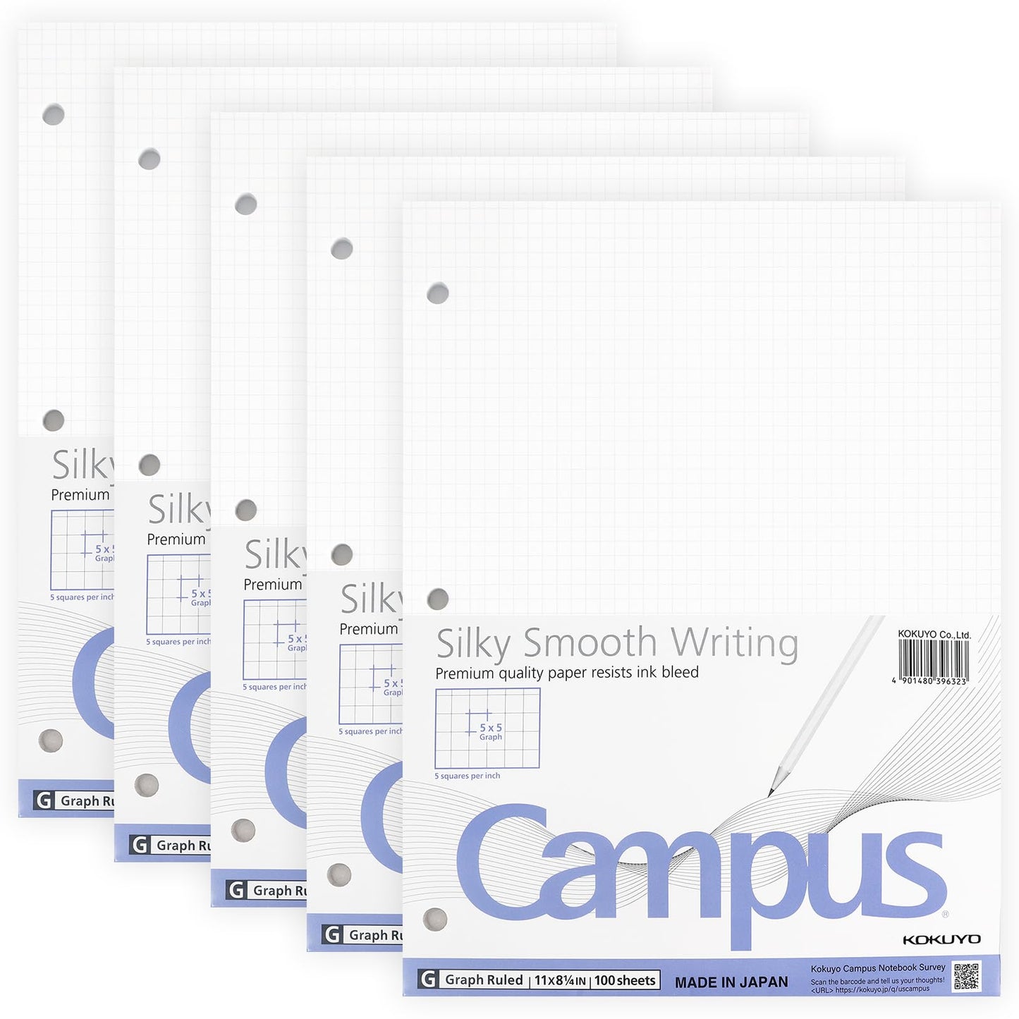 KOKUYO 5x5 Graph Paper 100ct