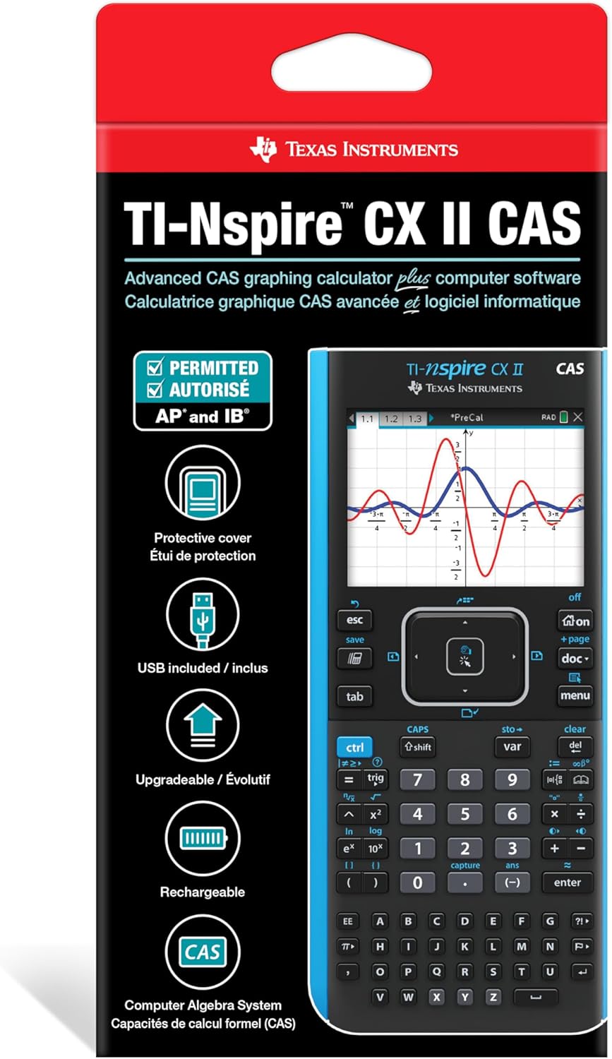 TI-Nspire CX II CAS Graphing Calculator