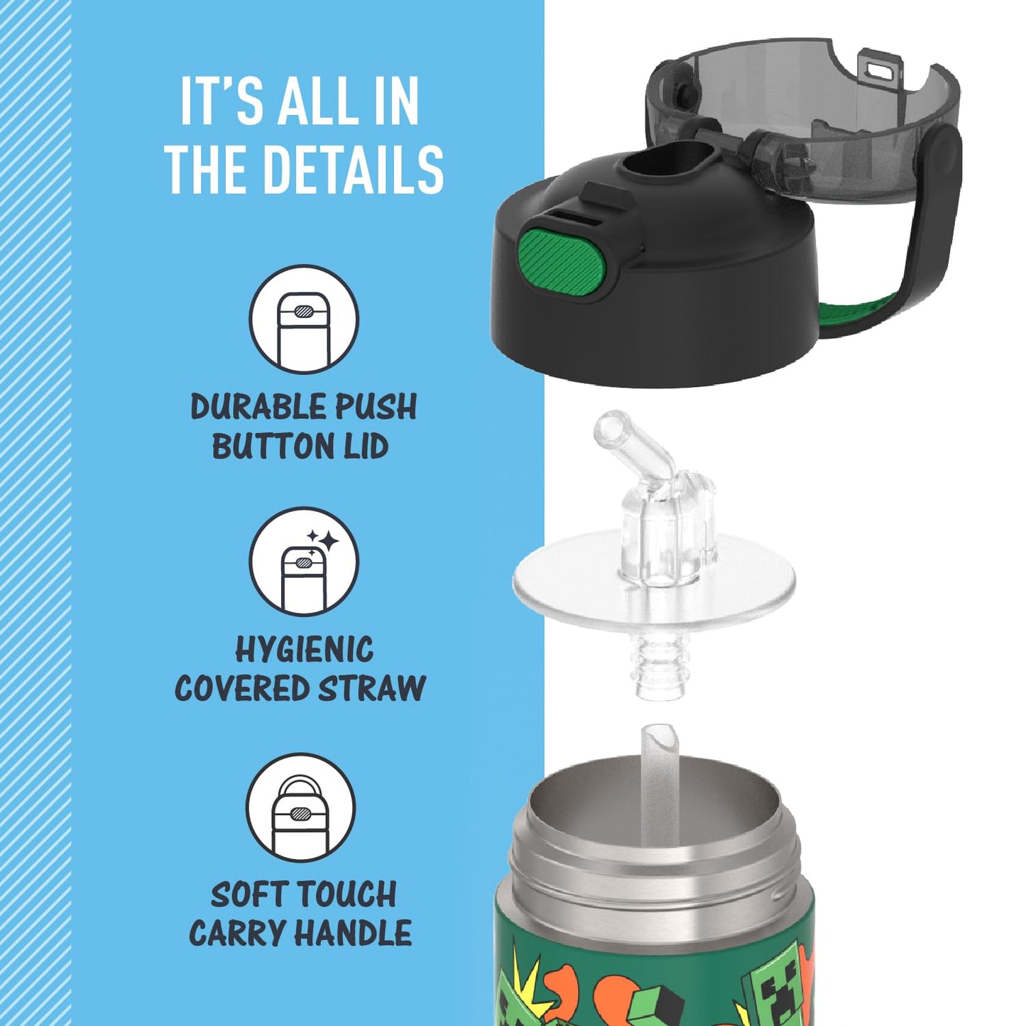 THERMOS FUNTAINER Water Bottle with Straw