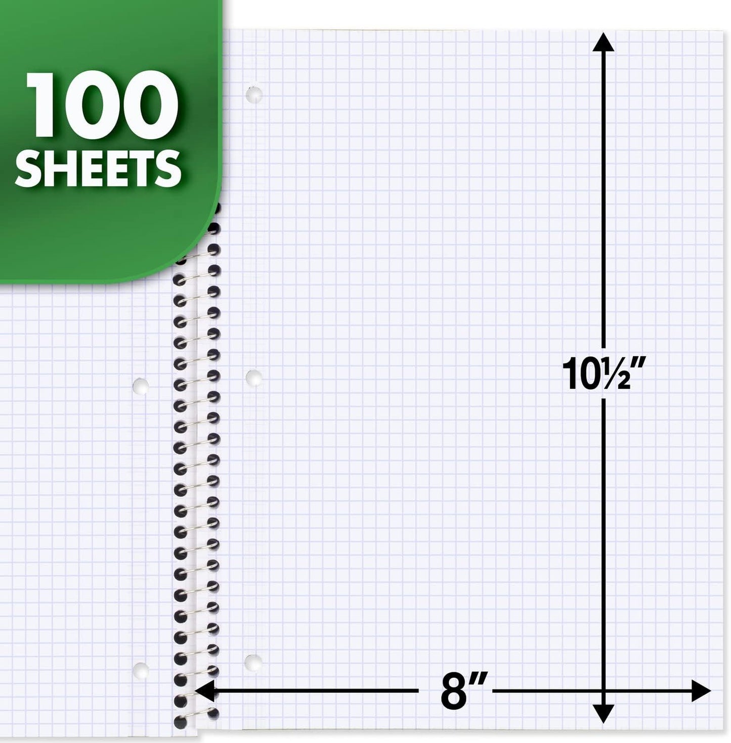 Mead 1-Subject Graph Notebook – Green