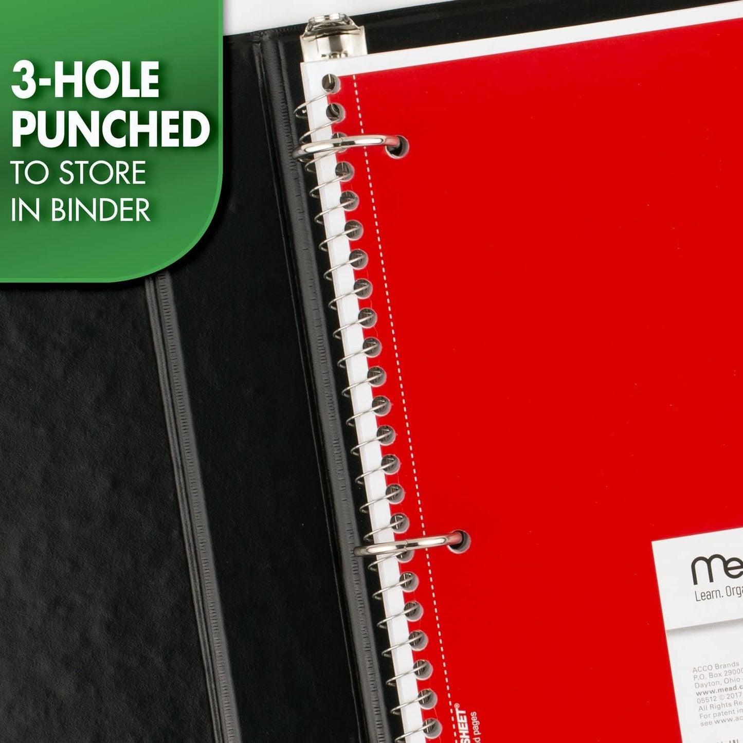 Mead 1-Subject Graph Notebook – Green
