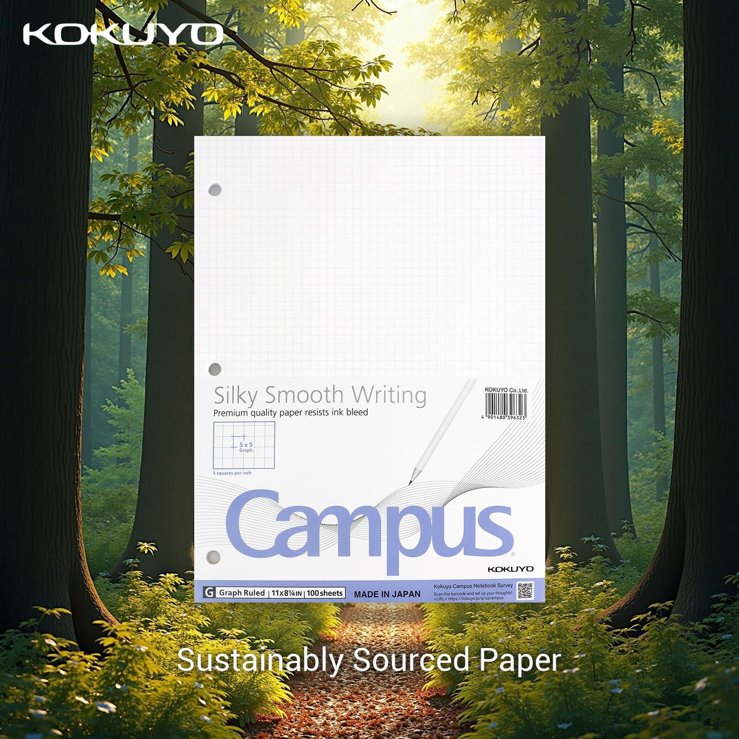 KOKUYO 5x5 Graph Paper 100ct
