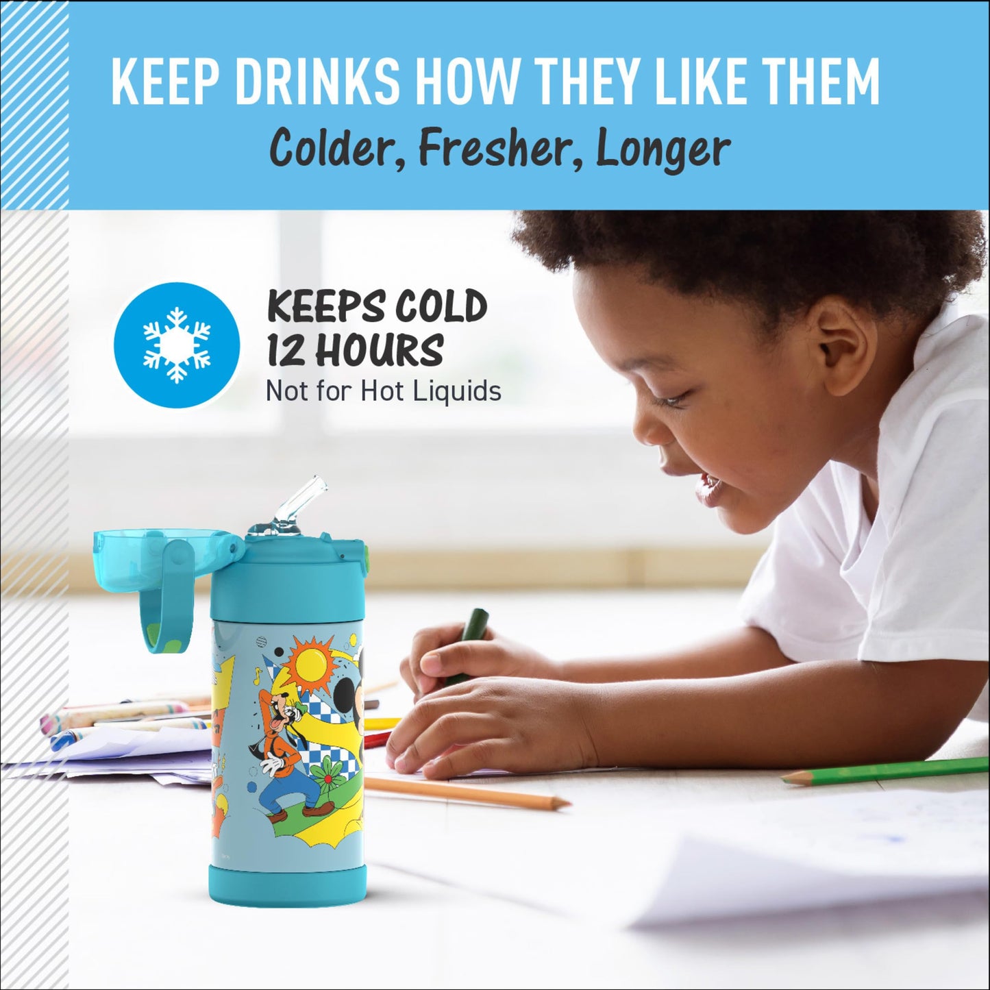 THERMOS FUNTAINER Water Bottle with Straw