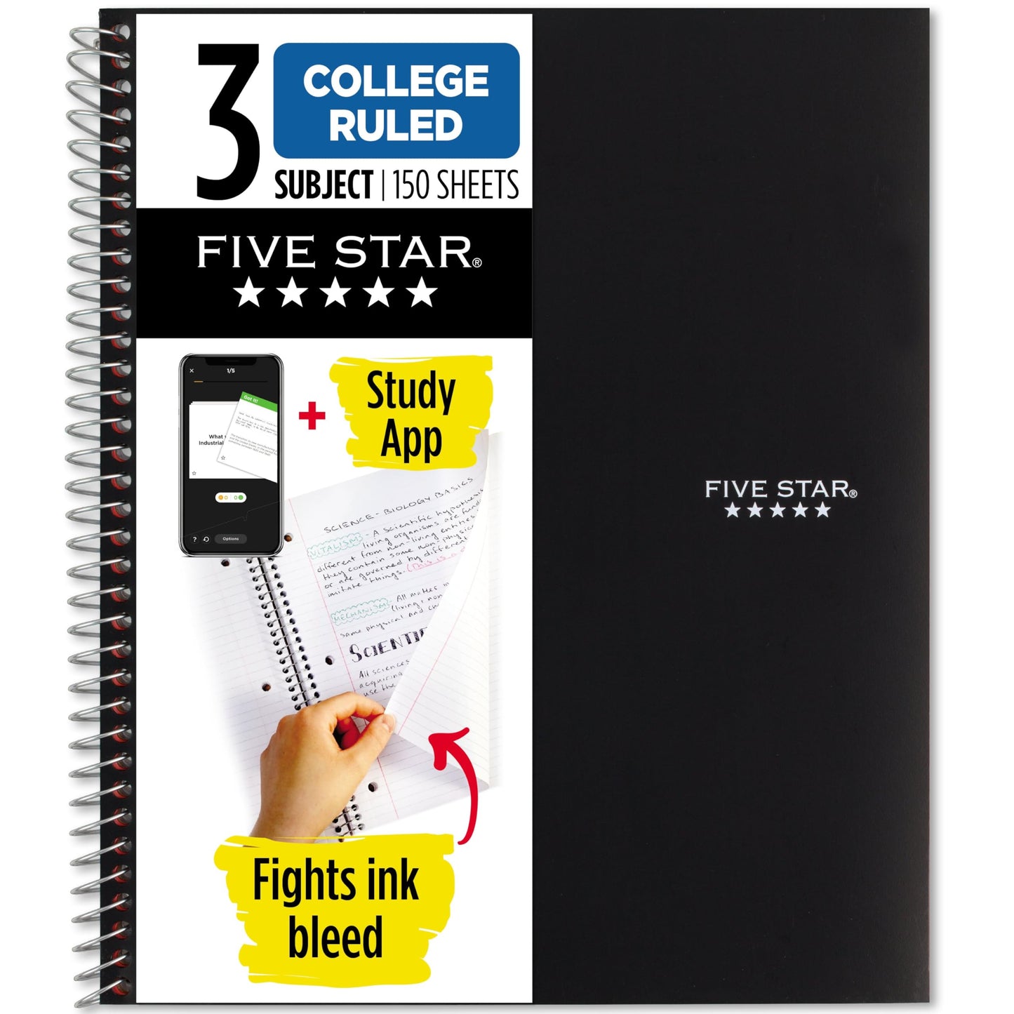 Five Star 3-Subject Notebook – Pacific Blue