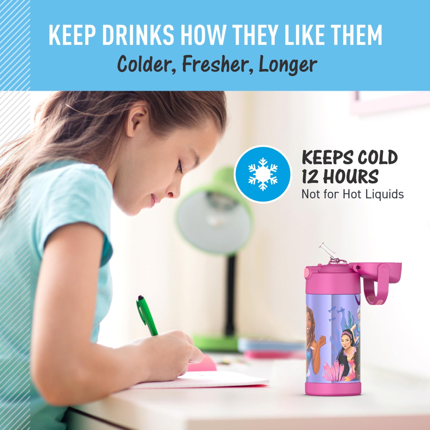 THERMOS FUNTAINER Water Bottle with Straw