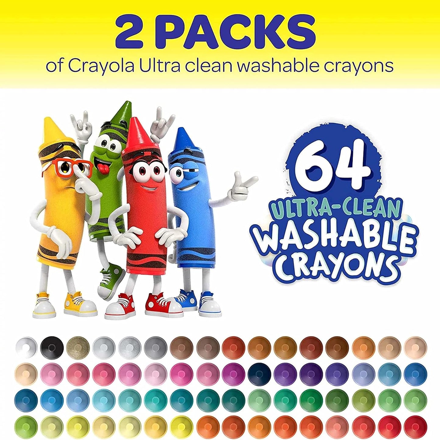 Crayola Washable Crayons 64ct