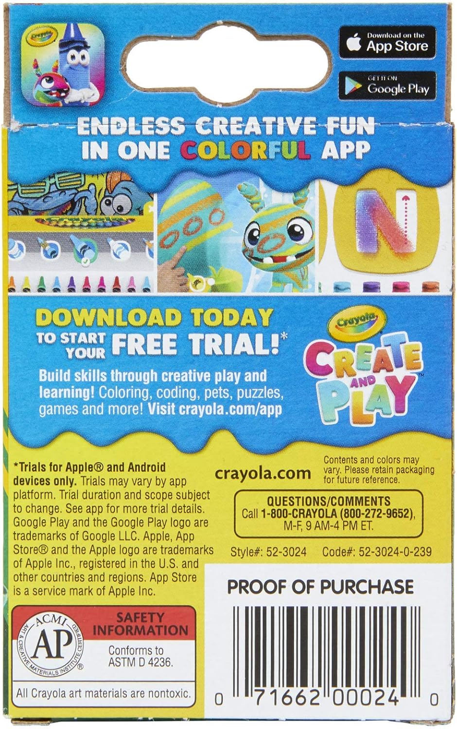 Crayola Crayons 24 Colors (Pack of 4)