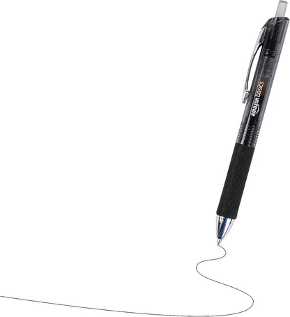Amazon Basics Gel Pens 0.7mm – Black, 12 Pack