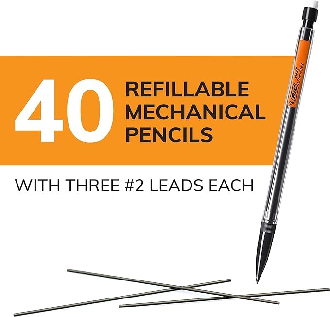 BIC Mechanical Pencils 0.7mm – 40 Pack