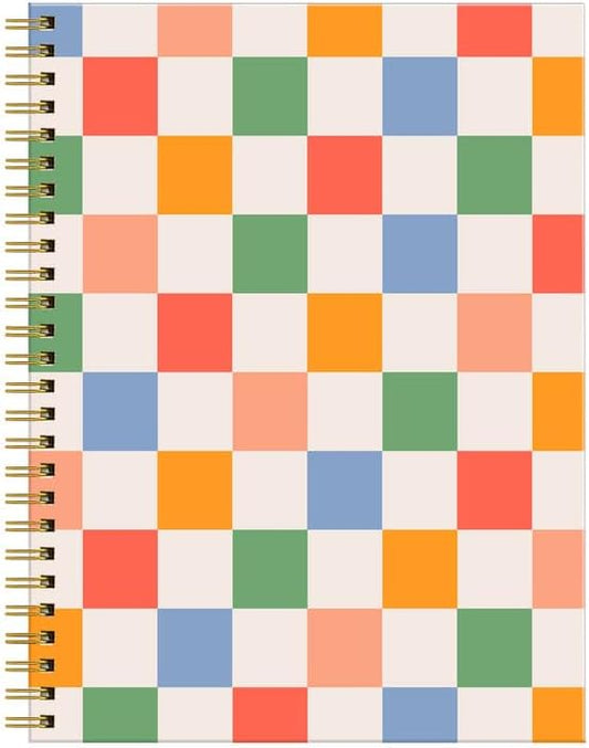 A5 Spiral Journal Notebook – Retro Checkered