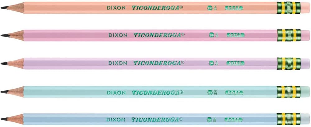 Ticonderoga Pre-Sharpened Pastel Pencils 18-Pack