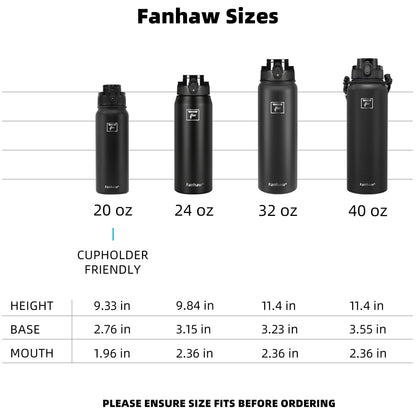 Fanhaw 20oz Insulated Water Bottle