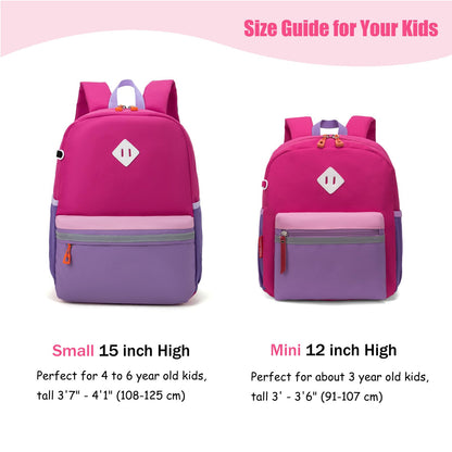 HawLander Kids Backpack Pink 15"