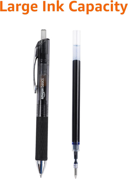 Amazon Basics Gel Pens 0.7mm – Black, 12 Pack