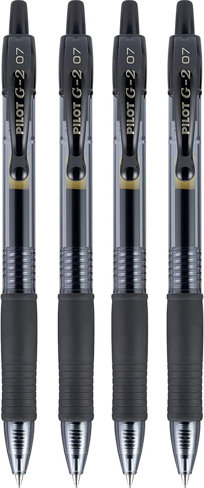 Pilot G2 Gel Pens 0.7mm – Black, 4 Pack