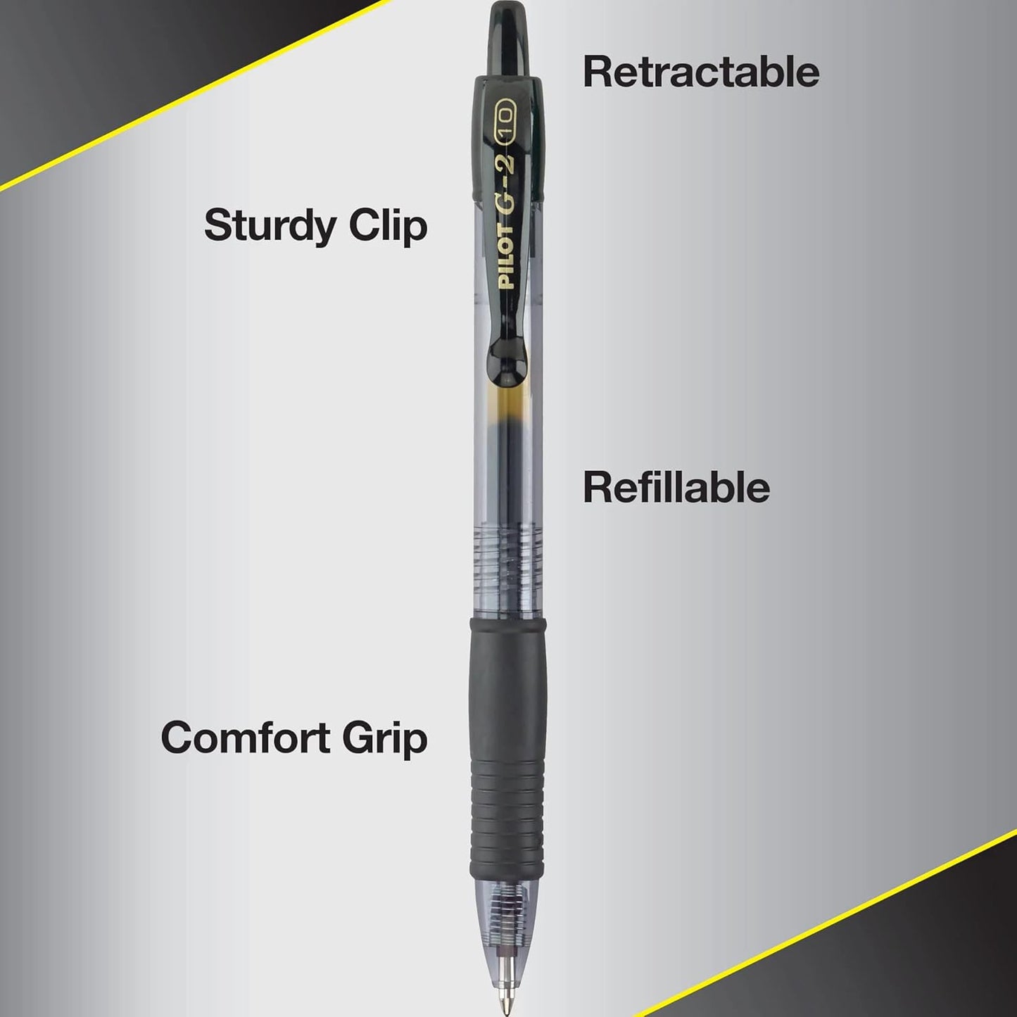 Pilot G2 Gel Pens 1mm – Black, 4 Pack