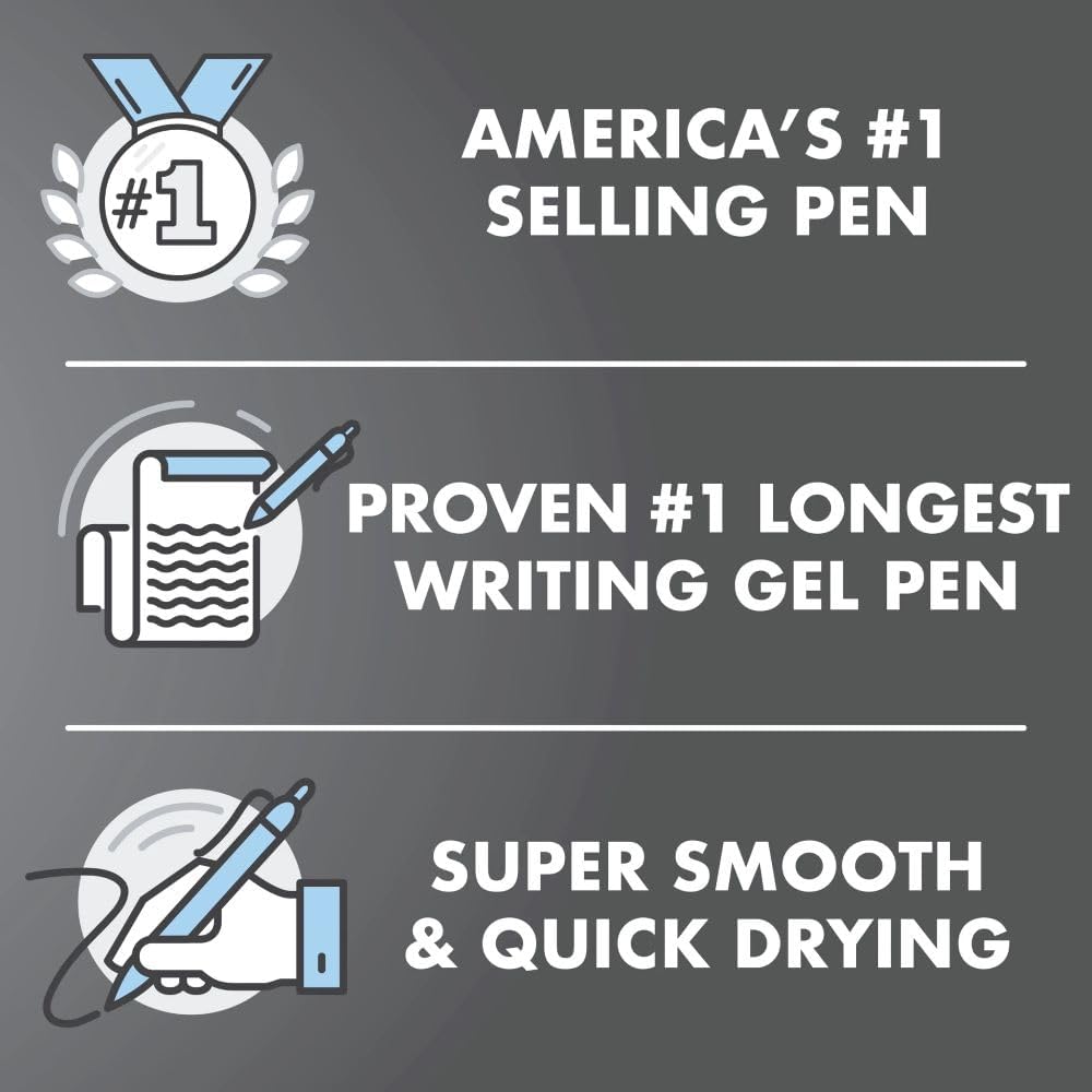 Pilot G2 Gel Pens 0.7mm – Black, 12 Pack