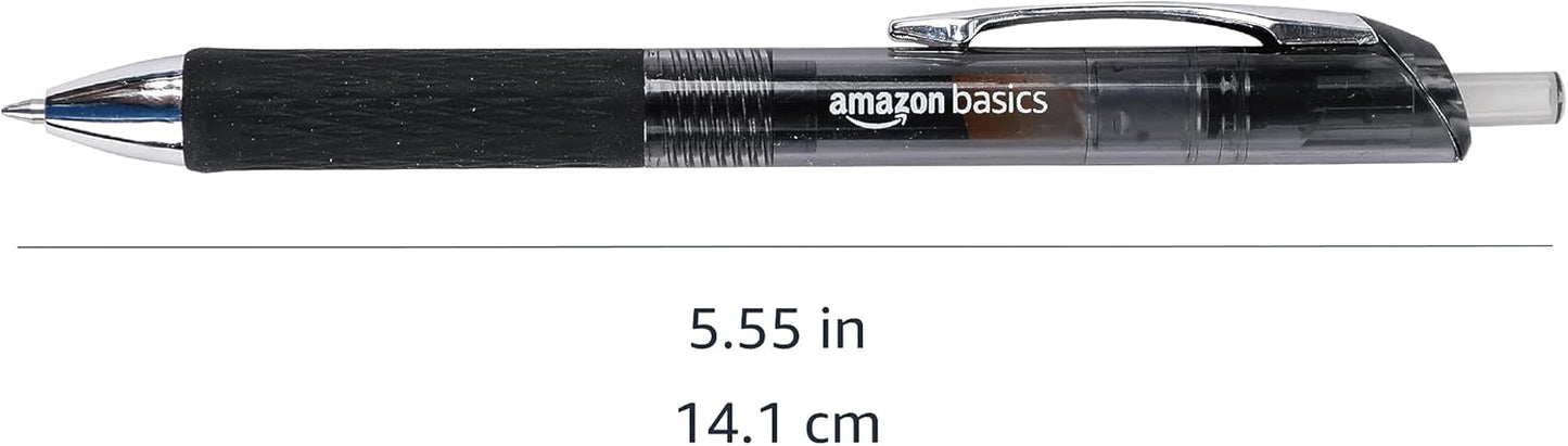 Amazon Basics Gel Pens 0.7mm – Black, 12 Pack