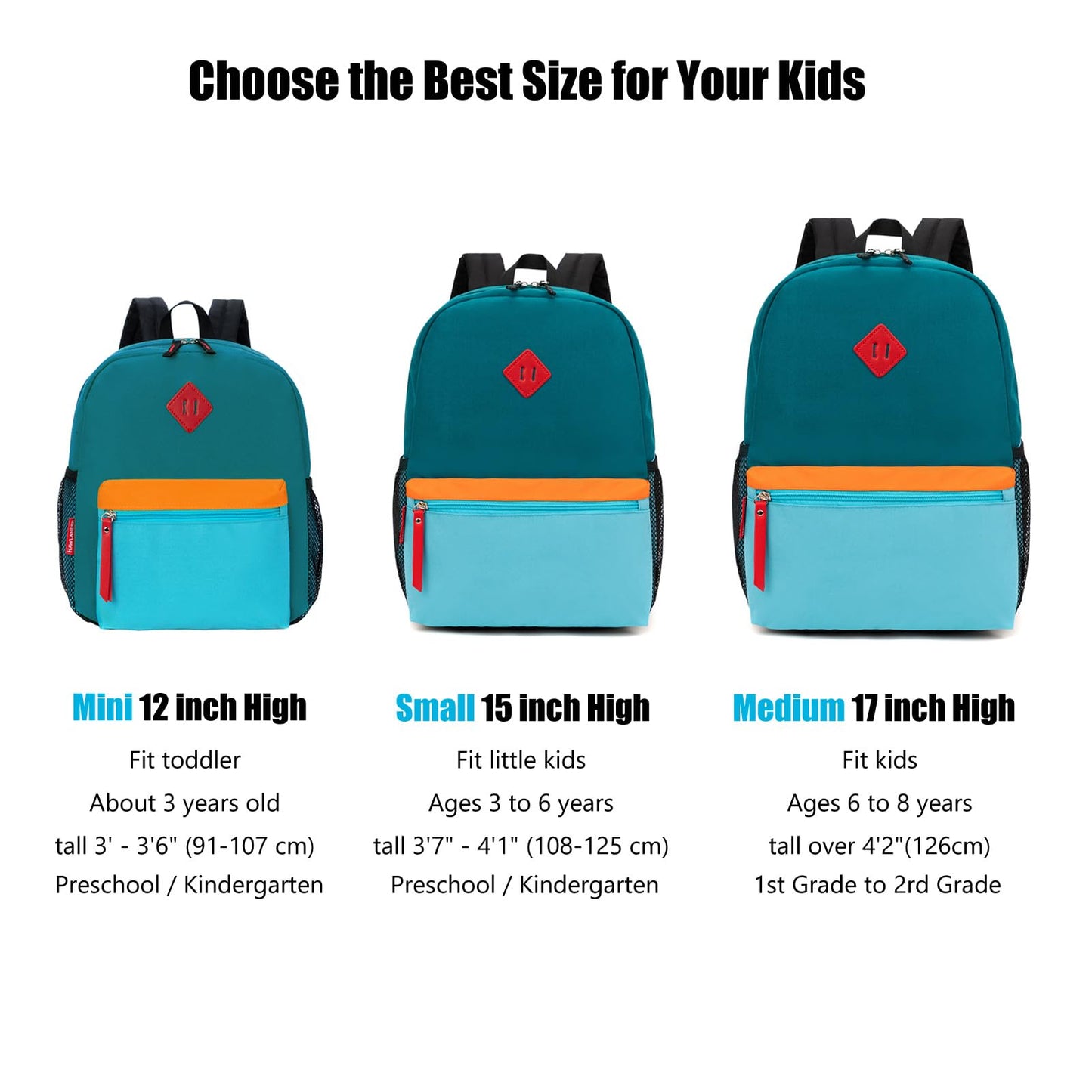 HawLander Kids Backpack Pink 15"