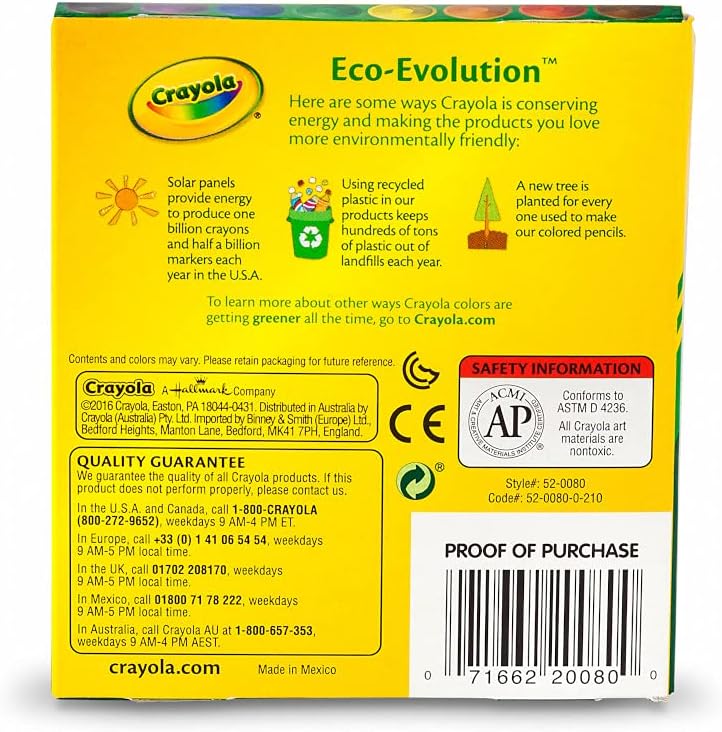 Crayola Giant Crayons 8ct, Kids 2+