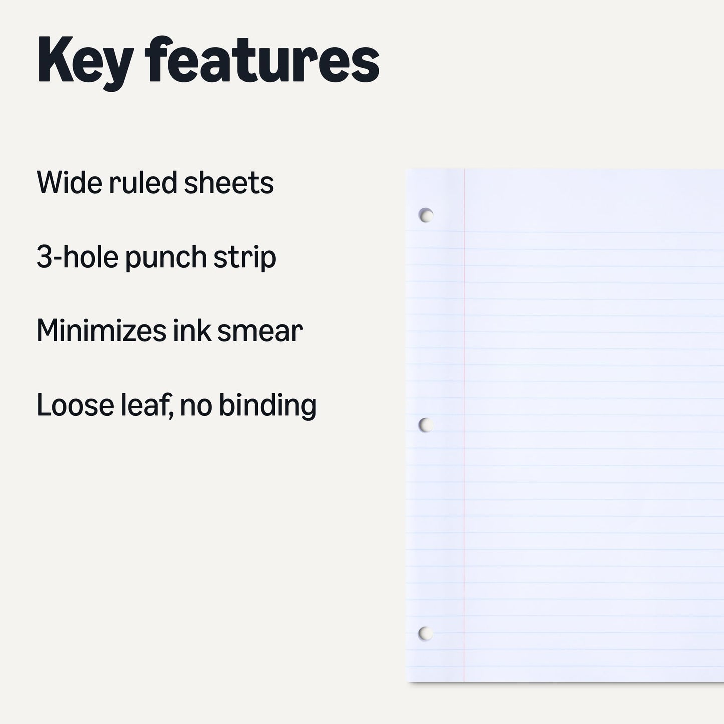 Amazon Basics Loose Leaf – 150 Sheets