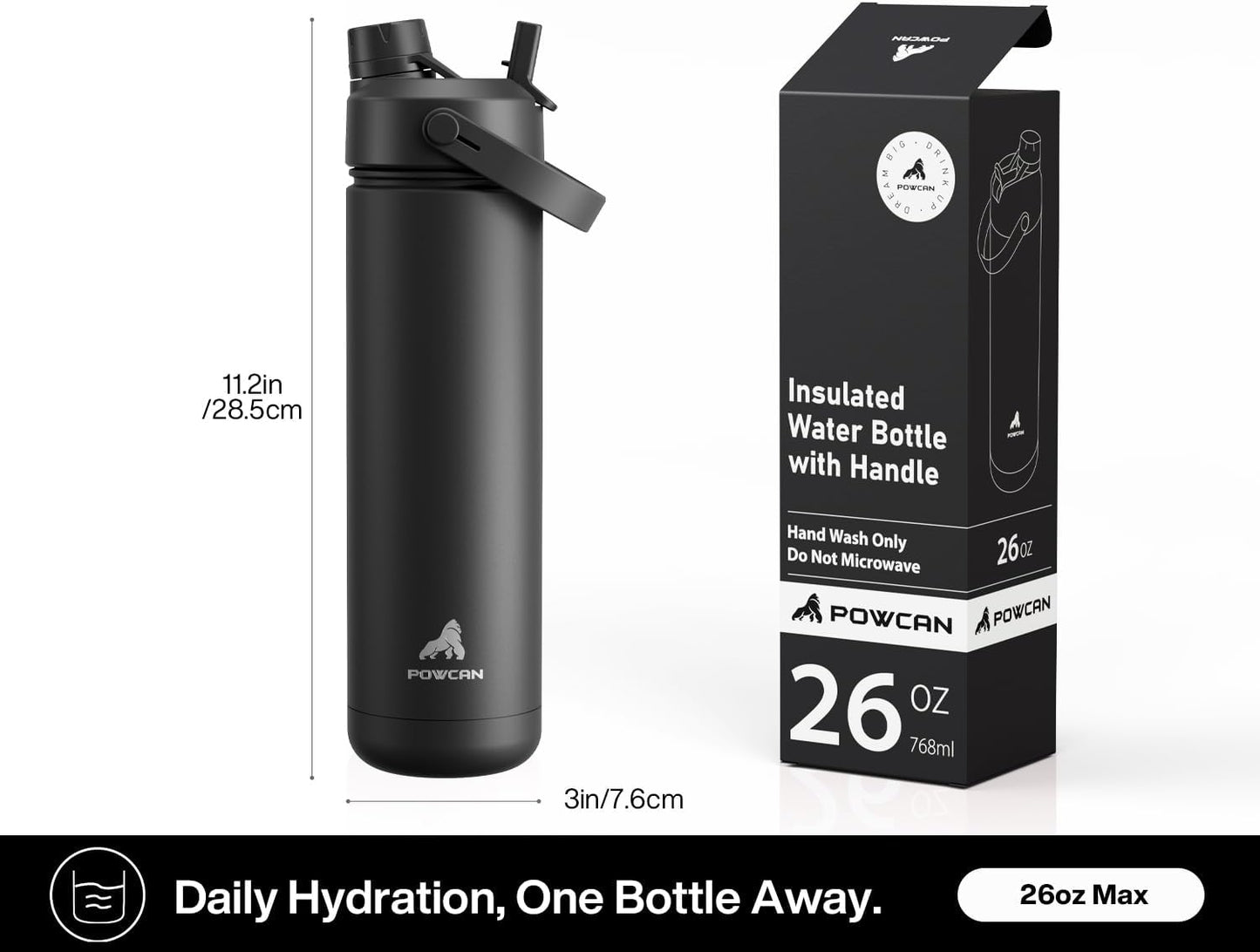 26oz Water Bottle (Dark Knight)