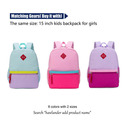 HawLander Kids Backpack Pink 15"