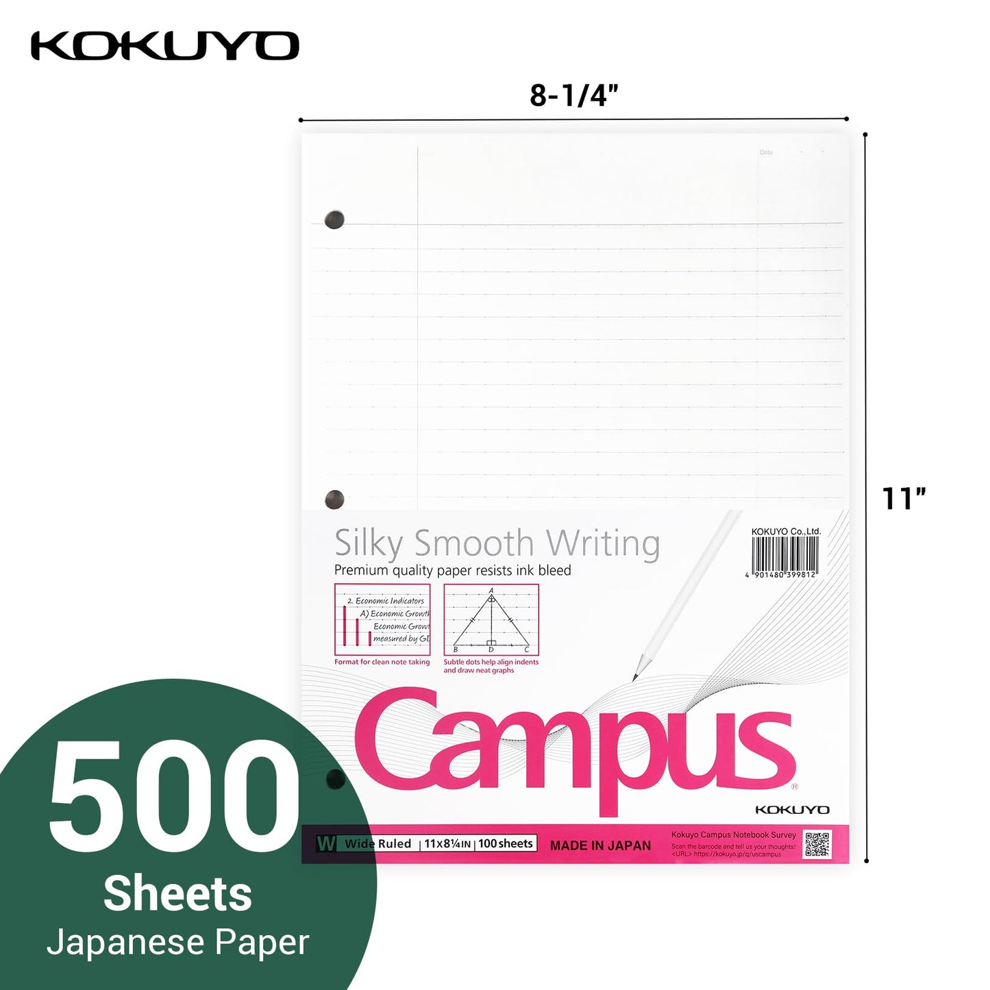 Kokuyo Loose Leaf Paper 100ct