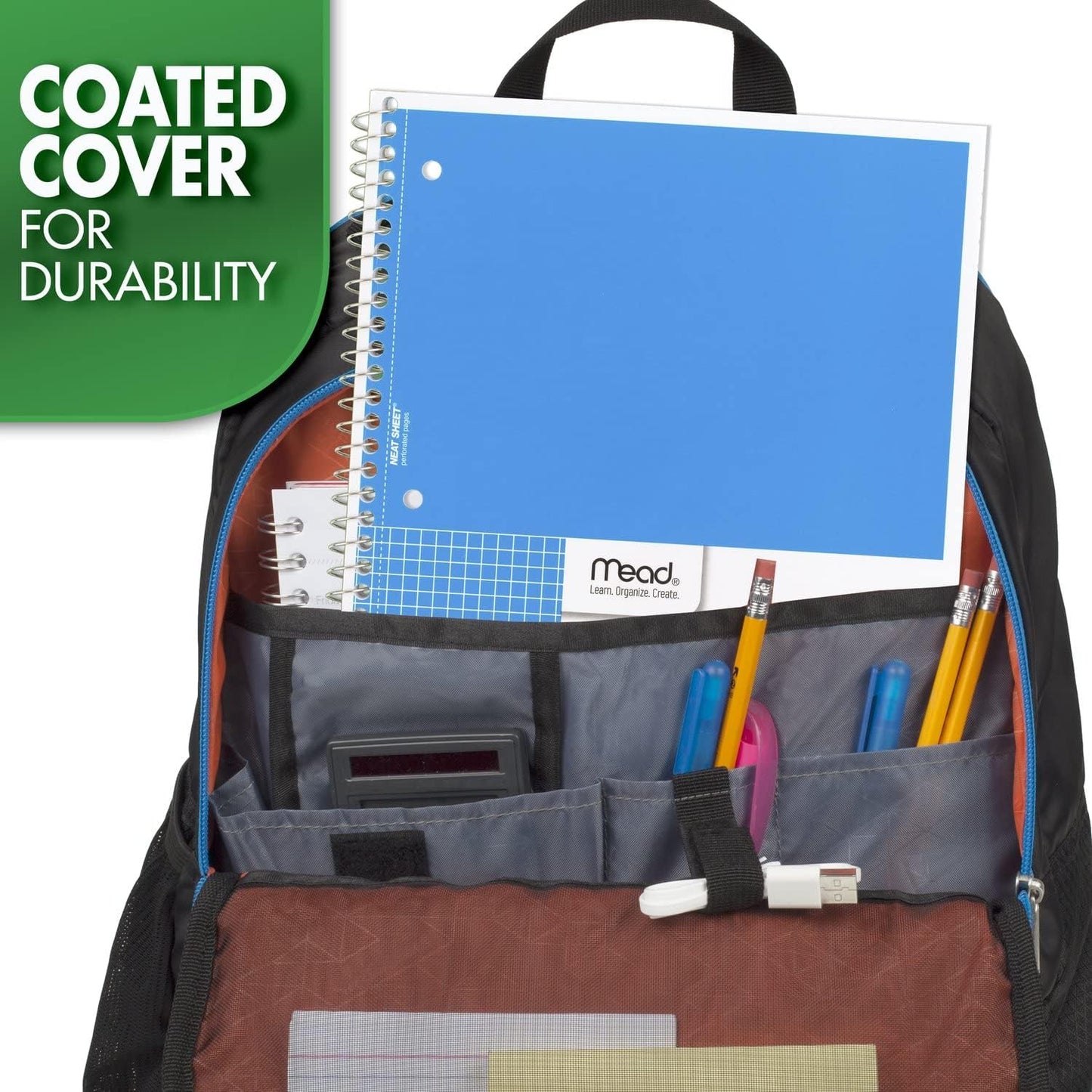 Mead 1-Subject Graph Notebook – Green