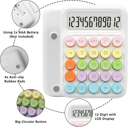 UPIHO Black 12-Digit Calculator