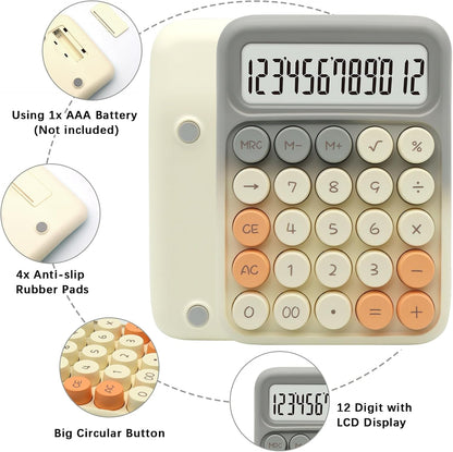 UPIHO Black 12-Digit Calculator