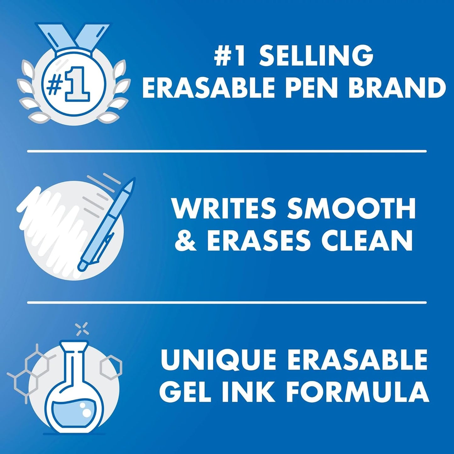 PILOT FriXion Clicker Erasable Gel Pens 3-Pack
