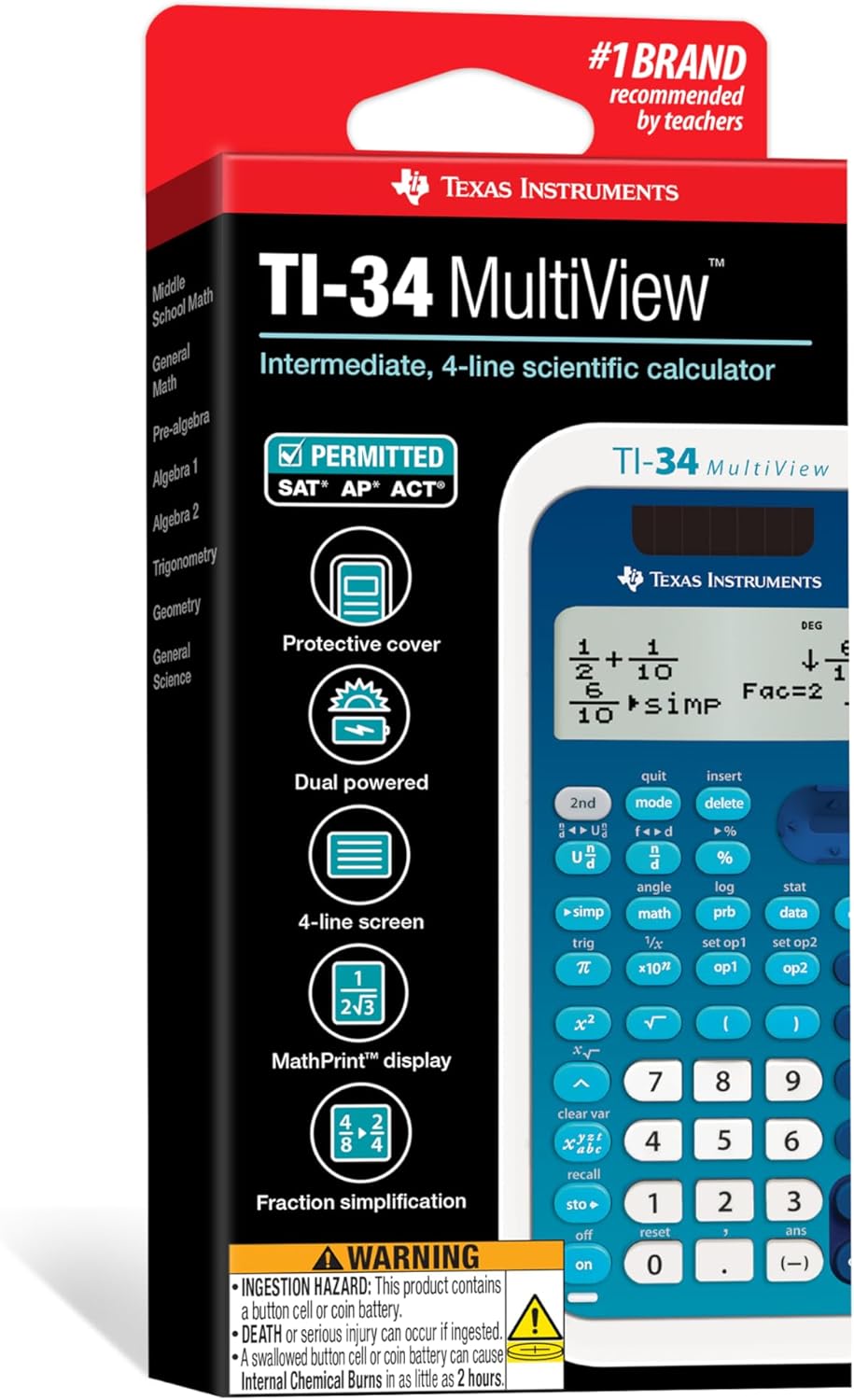 TI-34 MultiView Scientific Calculator