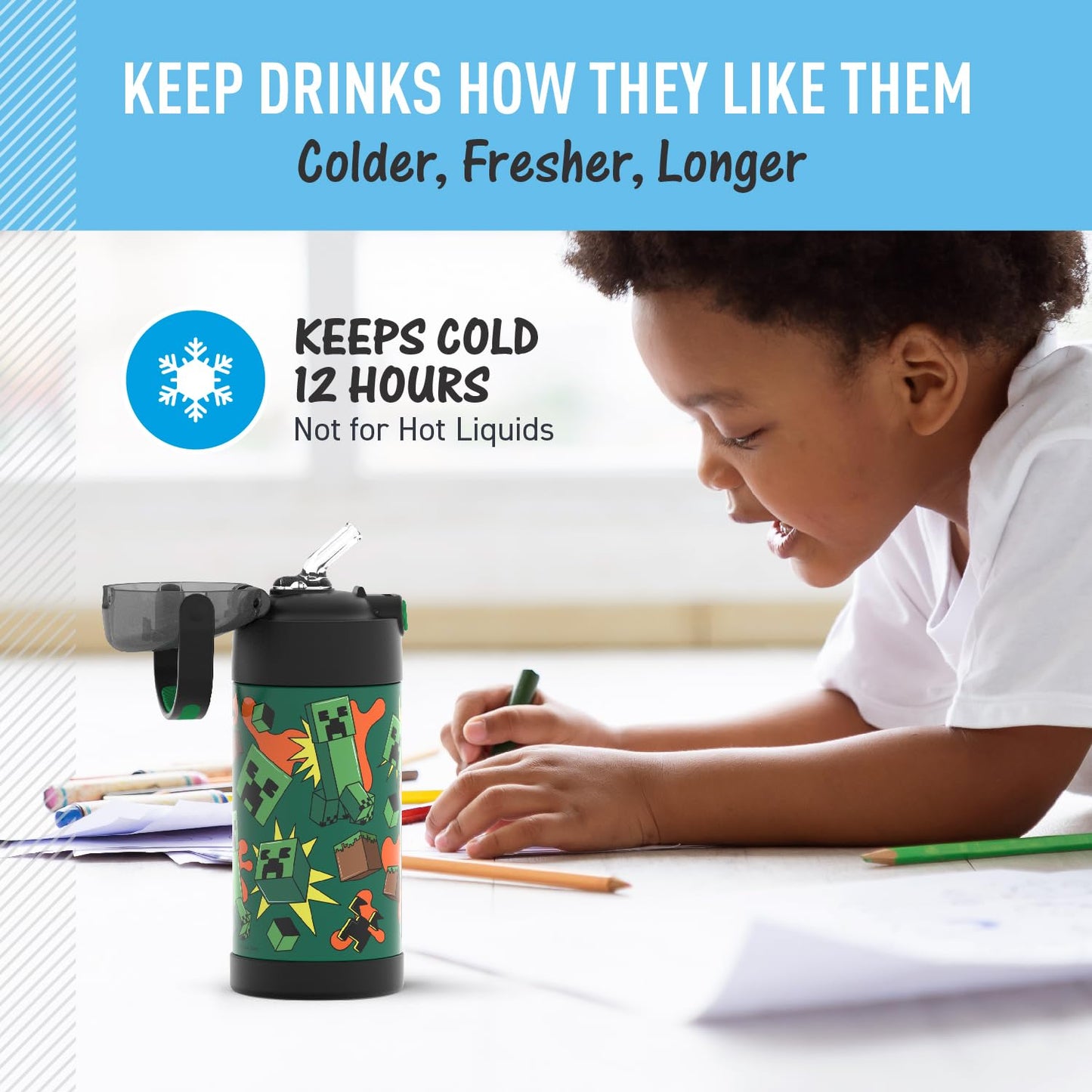 THERMOS FUNTAINER Water Bottle with Straw
