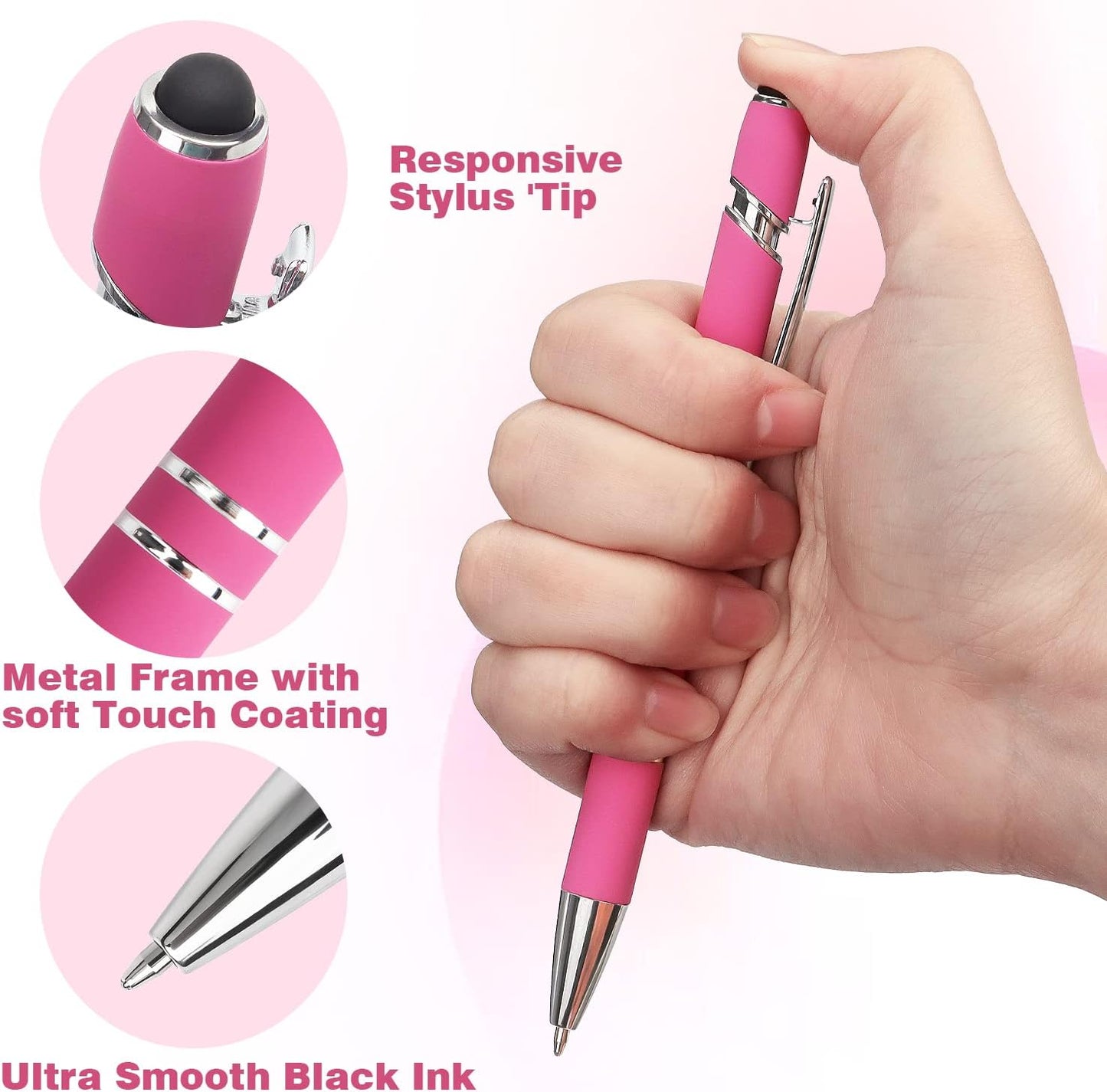 8-Pack 2-in-1 Stylus Ballpoint Pens